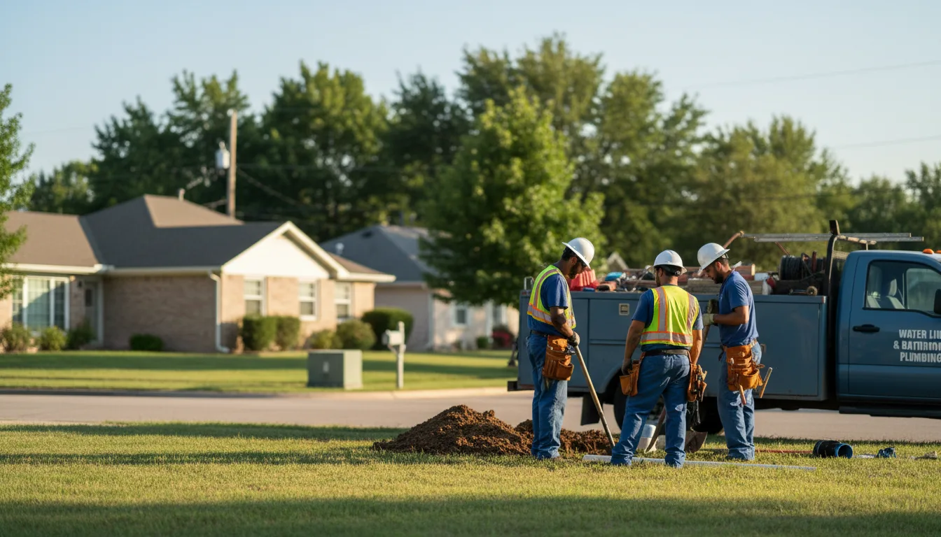 Residential water line and bathroom plumbing service in Left Hand, WV